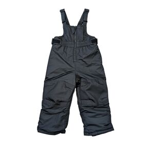 Cat & Jack Black Snow Bib Pongee Snowbib Pants Overalls Toddler Kids Boy Girl 2T
